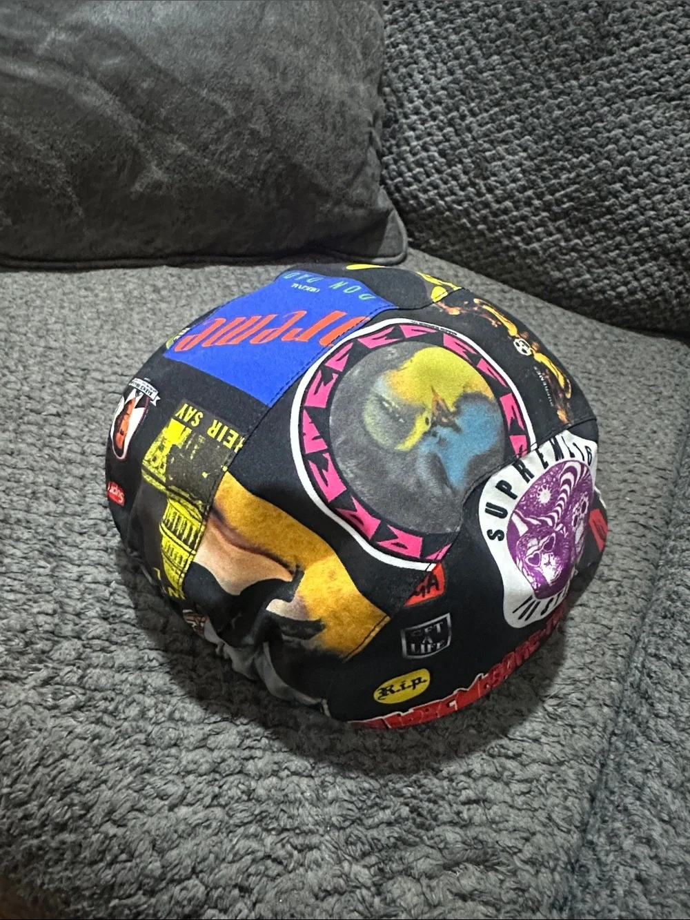 Supreme Men's Multi-Color Patchwork Logo Camp Cap M/L size